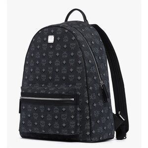 MCM NWT Denim Stark Monogram Backpack in Black